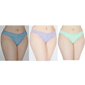 NWT Jenni Plus Size Lace Thong Underwear Pack of 3 One Size